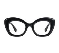 JiSoo Oversized Reading Glasses 3.5 Women Cat Eye Funky Readers Glasses, Large Ladies Reading Glasses 3.5+, Black