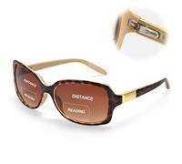 JiSoo Reading Sunglasses 3.5 Bifocal Sunglasses for Women, Retro Square Sun Readers with Spring Hinge,Tortoise Brown
