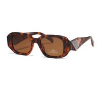 JiSoo Rectangle Tortoise Shell Sunglasses Womens, Polarised Trendy Rectangular Sunglasses, Vintage 90s Sun Glasses Womens