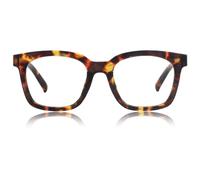 JiSoo Square Reading Glasses Women Men 1.5, Oversized Ladies Reading Glasses Tortoise Shell Readers with Spring Hinge, Brown Tortoiseshell (New)