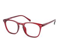 JiSoo Womens Reading Glasses 3.0, Trendy Readers Glasses Women, Lightweight Ladies Magnifying Glasses for Reading, Red