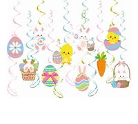 JISRKP 10 Pcs Easter Decorations, Hanging Decorations, Great for Home Decoration and Diamond Art Projects (Spiral Ornament)