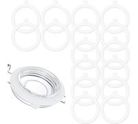 JISRKP 18pcs Jar Seals, Silicone, White, Replacement, Leakproof, Strong Sealing, Storage, Canning Jars, 2.8 x 3.7 Inch