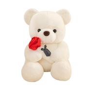 JISRKP 1Pcs white teddy bear, cute teddy bear for special occasions, small teddy bears for girlfriend, kids, valentine's day, bedroom decor