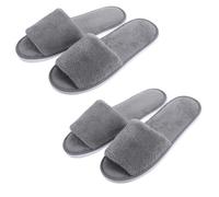 JISRKP 2 Pairs Hotel Slippers, Disposable Slippers for Guests with Rubber Sole, Travel, Lounging