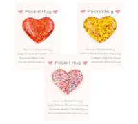 JISRKP 3 PCS A Pocket Hug Heart, Mini Cute Heart-shaped Ornaments, Positive Good Luck Gifts for Birthday, Wedding, Mother’s Day, Valentine’s Day