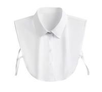 JISRKP Faux Collar Women, Detachable Collars for Women, Professional Wardrobe Solution, White Shirt Collar for Office Wear and Formal Occasions for Style Enhancement