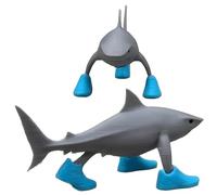 JISRKP shark with blue shoesToys, Shark with Blue Shoes, Creative 3D Printed Shark Statue, Unique Desk Decor for Collectors and Meme Lovers