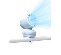 JISULIFE Chic Stroller Fan 2026-Baby Cool Helper: Smart 120° Auto Oscillation with 100 Speeds, 21H Super-Long Battery, Portable Baby Fan for Crib, Stroller & Bedroom, Gift for Moms-Blue(Clip)