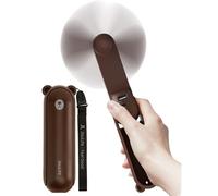 JISULIFE Handheld Fan 8 Plus: 40H Cooling & 4500mAh PowerBank & Flashlight | USB Rechargeable, Portable Pocket Size for Travel, Makeup, Concerts, Summer Gifts for Women(Brown)