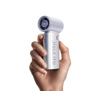 JISULIFE Handheld Fan Life9S - Sl hrome: Turbo Power, 22 Hours Cooling | LED Display, 5000mAh, 5-Speeds, Mini Portable Fan for Travel, Cruise, Concerts, Trendy Gifts for Women Men -Blue
