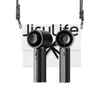 JISULIFE Handheld Fan - Next-Gen Cooling: 30H Max Runtime, 100-Speed Turbo Air, Premium PU Leather, Aroma Pod Innovation, Portable Fan for Travel, Gifts for Women Men- Velvet Black (Pro1 Mini)