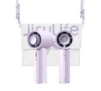 JISULIFE Handheld Fan - Next-Gen Cooling: 30H Max Runtime, 100-Speed Turbo Air, Premium PU Leather, Aroma Pod Innovation, Portable Fan for Travel, Gifts for Women Men- Misty Purple (Pro1 Mini)