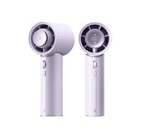 JISULIFE Handheld Fan Pro1 Mini, Turbo Portable Fan with High Grade PU Leather, [30H Max Cooling Time], 1-100 Speed, Magnetic Diffuser Cabin, Small Pocket Design for Travel Concerts Makeup - Purple