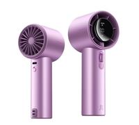 JISULIFE Handheld Fan Pro1S - Next-Gen Airflow: Up to 40h Runtime, Electroplated Body - Luxury Shine, 1-100 Speed Scroll Wheel, 5000mAh-Portable Fan for Travel, Gifts for Women Men(Chrome Purple)