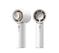 JISULIFE Handheld Fan, PU Leather Design, 30H Cooling, Aroma Diffuser, 100-Speed Turbo Air, LED Display, Portable Personal Fan for Travel, Gifts for Women & Men, Pro1 Mini, Starry White