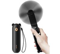 JISULIFE Handheld Fan with 4500mAh Powerbank Max 46 Hours Runtime,Pocket Fan Portable Battery Operated or USB Powered Folding Personal Fan,3 Speeds,Gifts for Women Men Kids Gift for Festival-Black