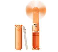 JISULIFE Handheld Mini Fan, 3 IN 1 USB Rechargeable Portable Fan [12-19 Working Hours] with Power Bank, Flashlight, Pocket Design for Travel/Summer/Concerts/Lash, Gifts for Women (Tropical Coral)