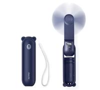 JISULIFE Handheld Mini Fan, 3 IN 1 USB Rechargeable Portable Fan [12-19 Working Hours] with Power Bank, Flashlight, Pocket Design for Travel/Summer/Concerts/Lash, Gifts for Women (Blue)
