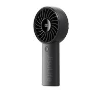 JISULIFE Handheld Portable Fan with Powerful Motor,LED Display,3600mAh Battery,5 Wind Speeds,Lanyard; USB Rechargeable Hand held Fan; Summer Essentials for Travel,Beach,Makeup,Concerts-Black
