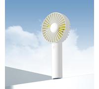 JISULIFE Handheld Portable Mini Fan, 4500mAh Powerful Battery Operate, Personal Small with 3 Speeds, USB Rechargeable for Outdoor, Indoor, Commute, Office, Travel, Gifts for Women Men -White