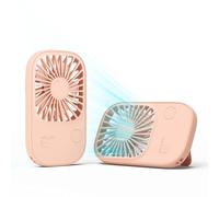 JISULIFE Handheld Portable Mini Fan with 3 Speeds, Ultra Slim USB Rechargeable Personal Pocket Eyelash Fan for Girls Kids Women Men Travel- Pink