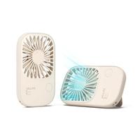 JISULIFE Handheld Portable Mini Fan with 3 Speeds, Ultra Slim USB Rechargeable Personal Pocket Eyelash Fan for Girls Kids Women Men Travel -Beige