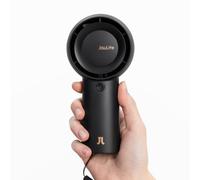 JISULIFE Handheld Portable Turbo Fan [18H Max Cooling Time], 6000mAh USB Rechargeable Personal Battery Operated Lash Small Pocket Fan with 5 Speeds for Travel/Outdoor/Home/Office - Black