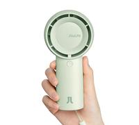 JISULIFE Handheld Turbo Fan [16H Max Cooling Time] Mini Portable Hand, 4000mAh USB Rechargeable Personal, Battery Operated Small Pocket with 5 Speeds for Travel/Outdoor - Green