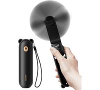 JISULIFE Mini Handheld Fan F8X, 4500mAh Powerbank [max 37Hrs Runtime], Pocket Portable, 3 Speeds, Gifts for Women/Men/Kids, Black