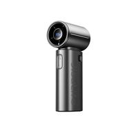 JISULIFE Mini Handheld Fan Life9S - Sl hrome: Turbo Power, 22 Hours Cooling, LED Display, 5000mAh, 5-Speed, Small Portable Fan for Travel, Cruise, Concerts, Trendy Gifts for Women Men-Black