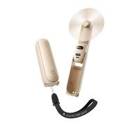JISULIFE Portable Handheld Fan, 3 In 1-Fan, Power Bank, Flashlight, Brown