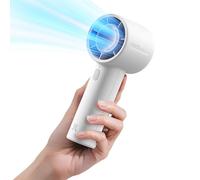 JISULIFE Portable Handheld Fan, 4000mAh Rechargeable Mini Fan,Up to 22 Hours Cooling,5 Speed Strong Wind, USB small fan for Travel Outdoor Camping Beach Makeup (Gray)