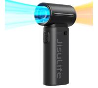 JISULIFE Portable Handheld Fan Life9, Turbo Power High Speed Air [18H Max Cooling Time], 5 Gear Wind, 5000mAh Rechargeable, Mini Pocket Design, Personal Fan for Travel Concerts Camping Makeup - Black