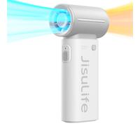 JISULIFE Portable Handheld Fan Life 9, 5000mAh Rechargeable, Turbo Power High Speed Air, Max 18Hrs, 5 Gear Wind, Mini Pocket Design, White
