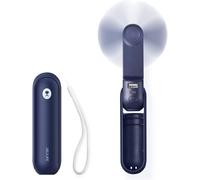JISULIFE Portable Handheld Fan, Mini 3 In 1 with Rechargeable Battery, Personal Pocket Fan for Travel, Outdoor, USB Power Bank, Flashlight, Essential Ideal Gifts for Men/Women/Family/Friends - Blue