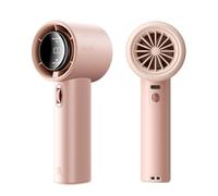 JISULIFE Portable Handheld Fan,Speed(1-100) Adjustable Turbo Mini Fan,3600mAh Battery Rechargeable Personal Fan,Digital Display,For Women Men Travel/Camping/Outdoor-Pink