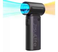 JISULIFE Portable Handheld Turbo Fan with 18H Rechargeable Battery Super Strong Wind Multipurpose Pocket Mini fan Black 5000mAh
