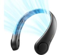 JISULIFE Portable Neck Fan, Hands-Free Bladeless, 5 Speeds, 4000 mAh Battery Op