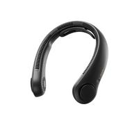 JISULIFE Portable Neck Fan Upgraded, Neckbrace Personal Hands Free, 5 Speed Gears Adjustment, 5000 mAh Wearable Bladeless Quiet Rechargeable for Outdoor Indoor, Gifts for Women Men- Black