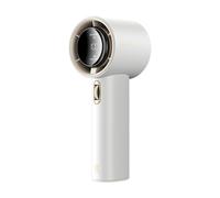JISULIFE Turbo Handheld Fan Pro1, Mini Fan Adjustable Speed (1-100), Rechargeable 3600 mAh Battery, Digital Display, Portable-White
