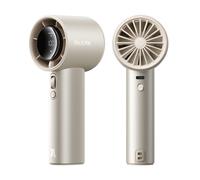JISULIFE Turbo Handheld Fan Pro1S, LED Display, 40-Hour Max Cooling, 9700 RPM Powerful, 5000 mAh Battery, Metal Gold
