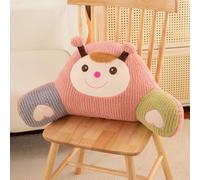 JITASHWA Reading Pillow with Arms, Ribbed Fur Soft Cosy Snuggle Cushion, Back Support Pillow for Sitting Up in Bed, Gaming & TV Relax Pillow, Large Bed Cushion, Car Back Support (red)