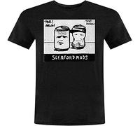 JITEM Men's Sleaford Mods Art Logo RouCollar T-Shirt Black M