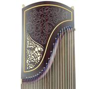 JITEM Professional Performance Grade Paulownia GuZheng (163cm) with Stand, Hand Carved Traditional Chinese Zither 21 String Instrument for Children, Adults(Color:A)