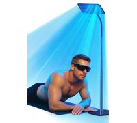 Jitesy Tanning Lamp,50 W Tanning Lamp with Retractable Base, 225 Pieces 460 NM + 490 NM Blue Light Therapy Beads, Face Tanner for Home Use