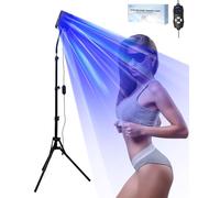 JITESY Tanning Lamp Solarium for Home, 50 W Sun Lamp, 2 Modes Constant + Pulsating, 5 Brightness Levels, Face Tanning Daylight, Black, High Density, All Skin Tones