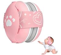 JITIFAZH Baby Ear Defender for Babies and Toddlers 0-36 Month with Soft Cushion and Adjustable Headband, Infant Noise Canceling Headphones for Sleep Travel Essentials (Pink)