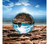 JITIFAZH K9 Transparent Crystal Ball 80mm, Decorative Photography Accessory, Healing Sphere, Meditation, No Stand (80mm/3.15 inches)