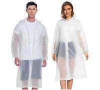 JITIFAZH Outdoor Rain Poncho Raincoats for Adults, 2 Pack Reusable Rain Jacket Rainwear with Hoods and Sleeves,Waterproof for Emergency, Hiking, Camping, Disney,Family festival